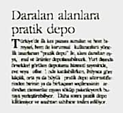 Daralan alanlara pratik depo