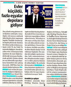 Evler küçüldü, fazla eşyalar depolara gidiyor