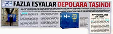 Evler küçüldü, fazla eşya depolara taşındı