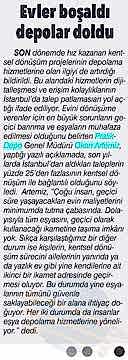 Evler boşaldı depolar doldu