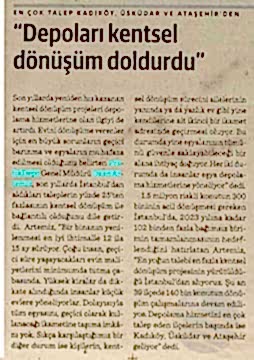 Depoları kentsel dönüşüm doldurdu