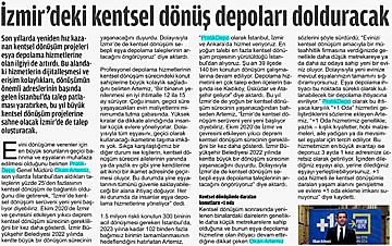 İzmir'deki kentsel dönüş depoları dolduracak