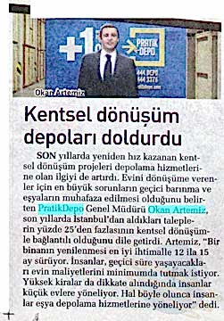 Kentsel dönüşüm depoları doldurdu